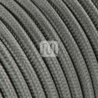 Cable eléctrico cubierto con tela redonda flexible H03VV-F 2x0,75 D.6.2mm gris TO74