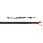 Cable redondo H03VV-F (FVV) 3x0,75mm2 negro