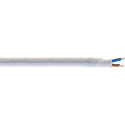Cable eléctrico cubierto con tela blanca torcida H03VV-F 2x0,75mm² (Bobina 100m)