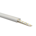 Perfil sin alas para tira de LED blanco con difusor opalino An.17,3x Al.7,59mm