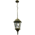 Suspensão SOAJO IP44 1xE27 Alt.Reg.xD.25cm Preto/Dourado