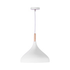 Suspensão BAVIERA D.30cm 1xE27 em metal branco