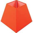Pantalla IRLANDES cuadrado prisma grande con encaje E27 L.22xAn.22xAl.18,5cm Naranja
