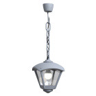 Suspensão ROBY 1xE27 IP55 C.20xL.20xAlt.70cm resina cinza