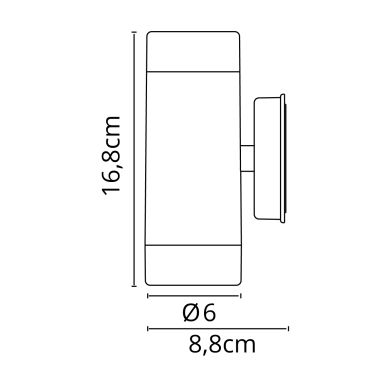 Aplique TUELA 2xGU10 max7W IP44 Branco