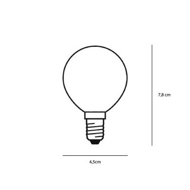 Light Bulb E14 (thin) Ball CLASSIC LED 6.5W 2700K 806lm Transparent