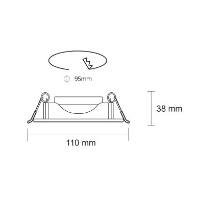 Foco de encastrar INTEGO SPOT redondo 1x9W LED 700lm 4000K 36° xD.11cm Branco