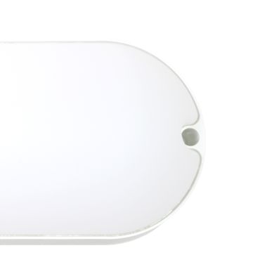 Aplique SURF ECOVISION oval IP65 1x18W LED 1800lm 6400K 120°L.20,8xAn.5,7xAl.10,1cm Polipropileno Bl