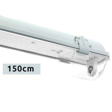 Armadura Estanca LINESTA IP65 1xG13 T8 LED 150cm C.156xL.8,0xA.9,0cm Gris