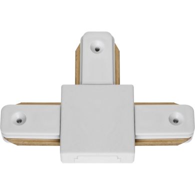"T" shaped connector for LINE PRO X2 track (2 wires) in white aluminum