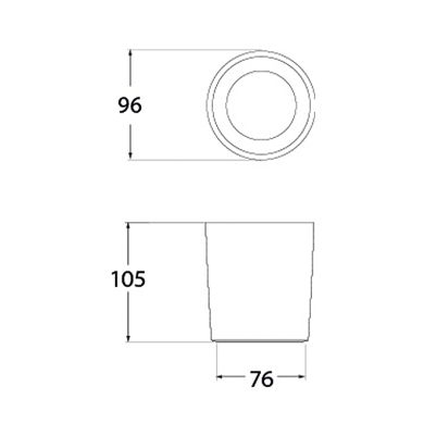 Foco LIVIA 1xGU10 6W con pulsador CCT (2colores) IP55 Al.10,5xD.9,6cm resina negra