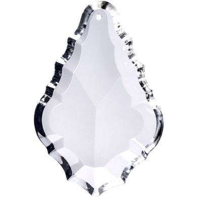 Glass pendluque 5x3,2cm 1 hole transparent