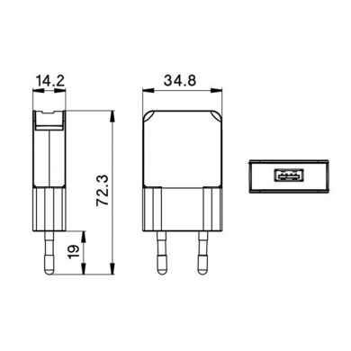 Constant voltage AC/DC 5V driver for 5W LED with USB adapter, in plastic