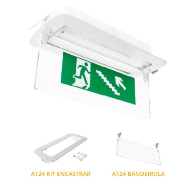 Emergency Light KALANI mixed IP65 1x4,4W LED 400lm 4000K L.27xW.10xH.5,4cm White