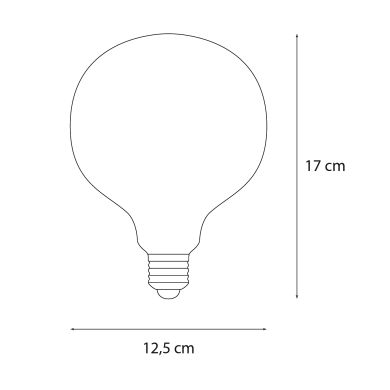 Light Bulb E27 (thick) Globe VALUE VINTAGE LED D125 6.5W 1800K 630lm Amber