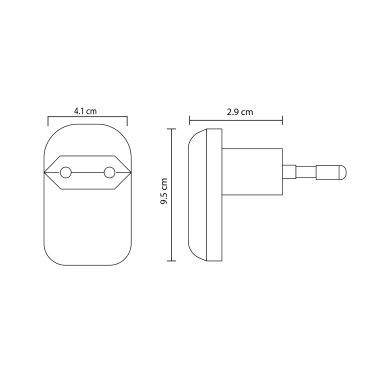 Constant voltage plug-in AC/AC 12V 20-60W for halogen bulbs, in plastic