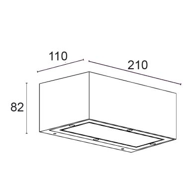 Aplique GIULIA IP65 1xE27 C.20,5xL.11xAlt.8,2cm Ferrugem