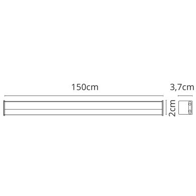 Under Cabinet Light AXINITE 150cm 1x20W LED 1800lm 4000K L.149,7xW.2xH.3,7cm White