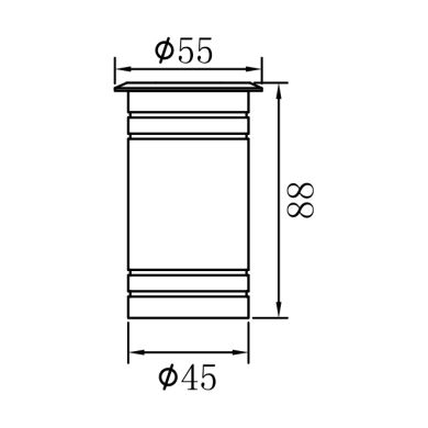 Foco de encastrar ANDERSON IP65 1x2W LED 172lm 3000K D.5,5cm Alumínio