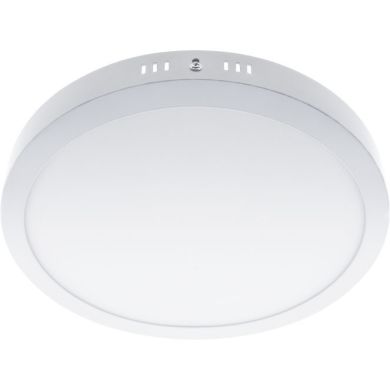 Plafond ESCUDO redondo 1x24W LED 1560lm 3000K 120° Alt.3,2xD.30cm Branco