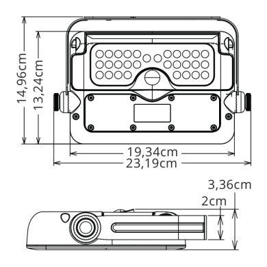 Aplique solar MURAT com sensor IP65 1x5W LED 500lm 6000K 90°C.23,19xL.14,94xAlt.3,36cm ABS+PC Preto