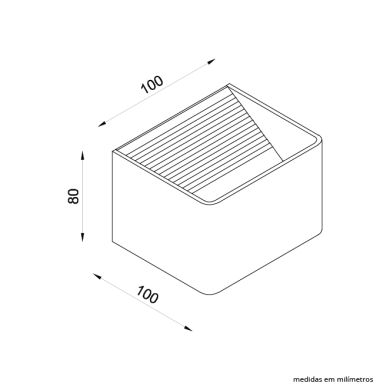 Aplique EDNA 1x6W LED 423lm 3000K L.10xAn.10xAl.8cm Arena