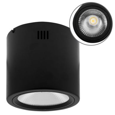 Plafond TUBI 1x30W LED 2400lm 4000K H.18xD.19cm Aluminium Black