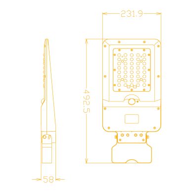 Aplique solar DALTON c/sensor e painel solar IP65 15W LED 1600lm 3000K 90° C.23,19xL.49,25xAlt.5,8cm