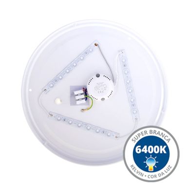 Plafón DRIFT 18W LED 1440lm 6400K A.6xD.32cm Blanco