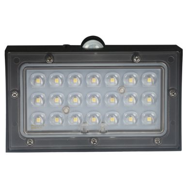 Aplique solar SANDOVAL IP65 3W LED 350lm 4000K/4000K C.13,76xAlt.3,54cm Preto