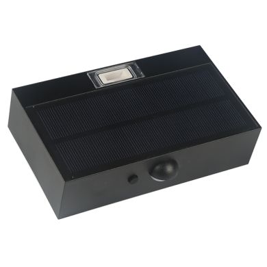 Aplique solar SANDOVAL IP65 3W LED 350lm 4000K/4000K C.13,76xAlt.3,54cm Preto