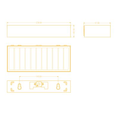 Aplique solar SANDOVAL IP65 6W LED 900lm 3000K C.23xAlt.4,27cm Branco