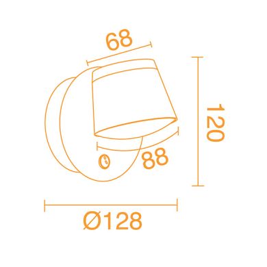 Aplique MYRIAM 10W LED 625lm 3000K C.12xL.12,8xAlt.12cm Branco