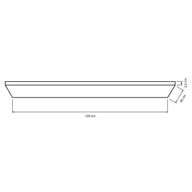 Surface Mounted Panel TOLSTOI 30x120 1x72W LED 5760lm 3000K 120° L.120xW.30xH.2,3cm White