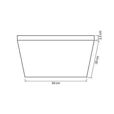 Painel de superfície TOLSTOI 30x30 1x24W LED 1920lm 3000K 120° C.30xL.30xAlt.2,3cm Níquel