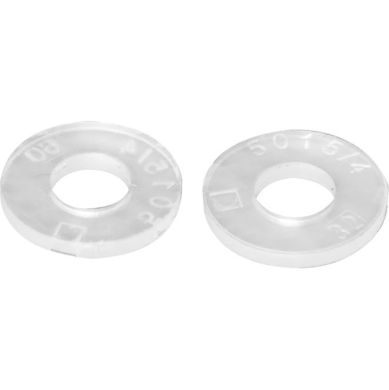 Transparente washer D.10xH.1mm, hole with d.4,3mm, in polietilene