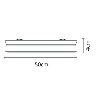 Plafón MARTE D.50cm 72W LED reg. 3000-4000-6000K cromo