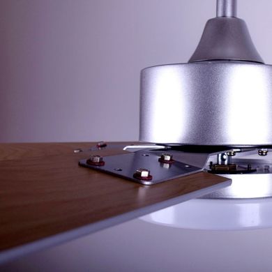Ceiling fan DC KENIA silver, 4 reversible blades, 18W LED 3000|4000|6500K, H.40xD.107cm
