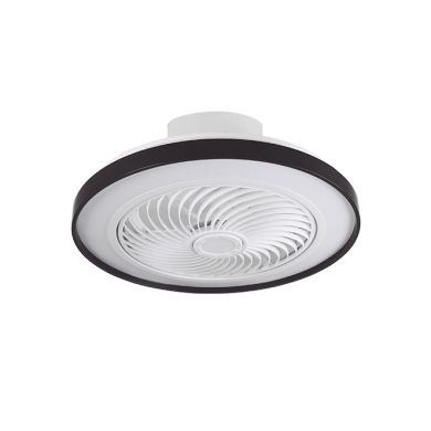 Ventoinha de tecto CATHAY preta, 5 palas, 72W LED 3000-6000K, Alt.19xD.50cm