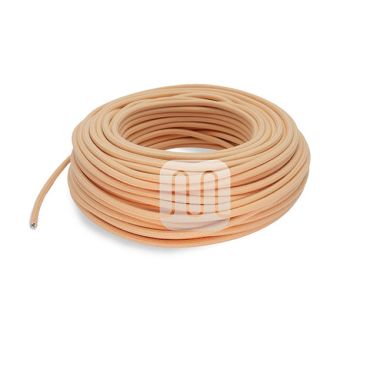 Flexible round fabric covered electrical cable H03VV-F 2x0,75 D.6.8mm tea TO431