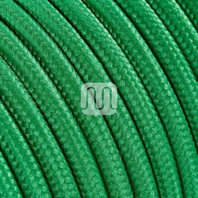 Flexible round fabric covered electrical cable H03VV-F 2x0,75 D.6.2mm green TO52