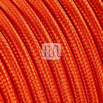 Cable eléctrico cubierto con tela redonda flexible H03VV-F 2x0,75 D.6.2mm naranja TO64