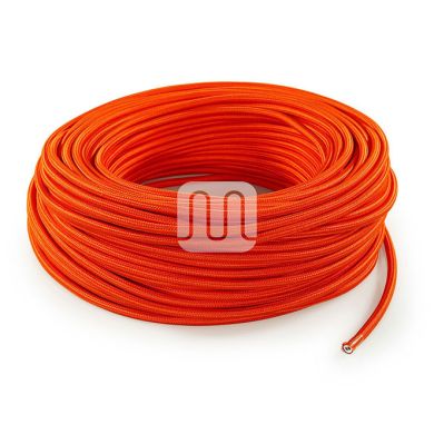 Cable eléctrico cubierto con tela redonda flexible H03VV-F 2x0,75 D.6.2mm naranja TO64