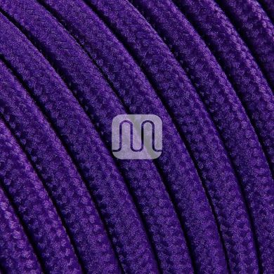 Cable eléctrico cubierto con tela redonda flexible H03VV-F 2x0,75 D.6.2mm violeta TO63