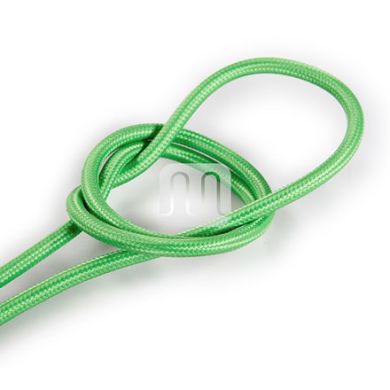 Cable eléctrico cubierto con tela redonda flexible H03VV-F 2x0,75 D.6.2mm kiwi TO72