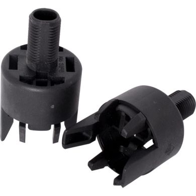Capa preta p/suporte E14 de 2-pc c/rosca M10, s/travão, serra cabos integrado, resina termoplástica