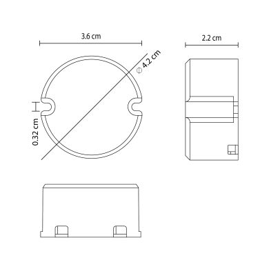 Constant current led driver AC/DC 350mA 12W IP20, in plastic