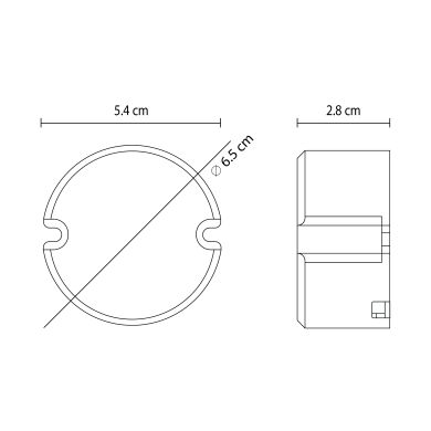 Transformador de corrente constante AC/DC 700mA (Driver) 32W IP20, em plástico