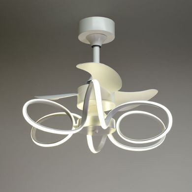 Ceiling fan KARLA white 3 blades 65W+65W LED 3000|4000|6000K H.50xD.63cm