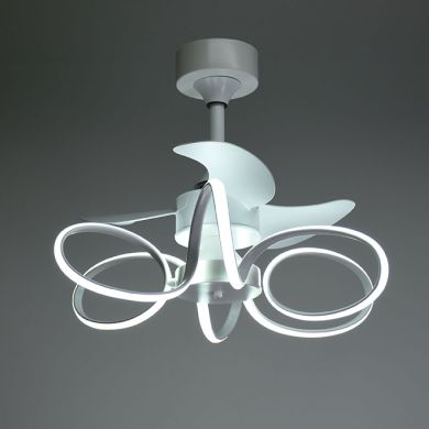 Ceiling fan KARLA white 3 blades 65W+65W LED 3000|4000|6000K H.50xD.63cm